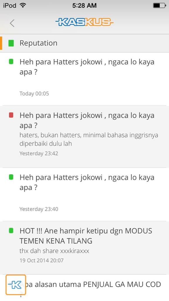 Heh para Hatters jokowi , ngaca lo kaya apa ?