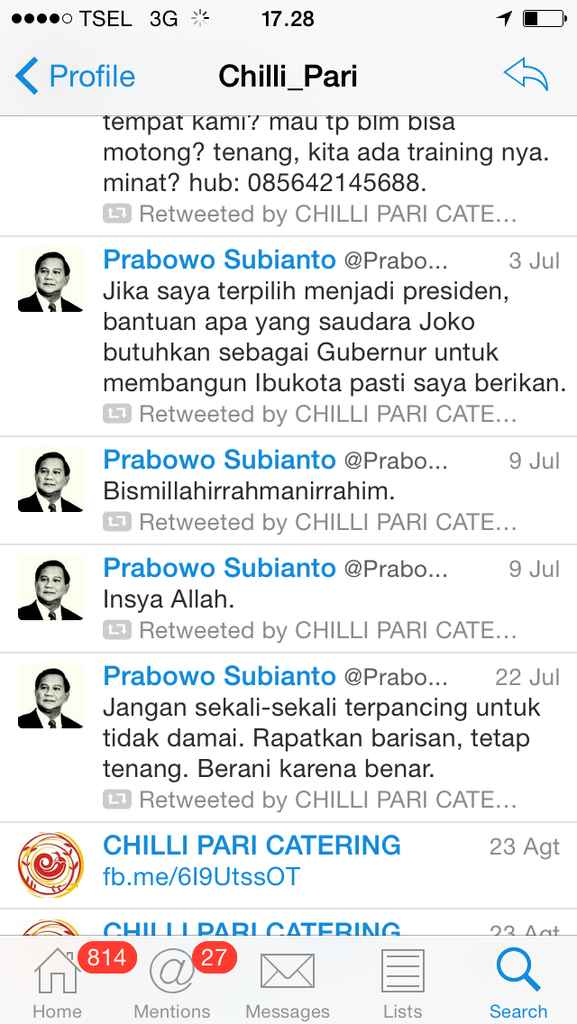 Anak Jokowi Pendukung Prabowo?