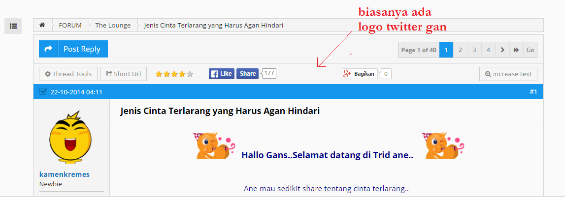 Nanyak seputar logo share thread ke &quot;twitter&quot;