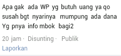 baru aku tau bahwa mantan kekasihku ternyata suka "jajan" wanita panggilan