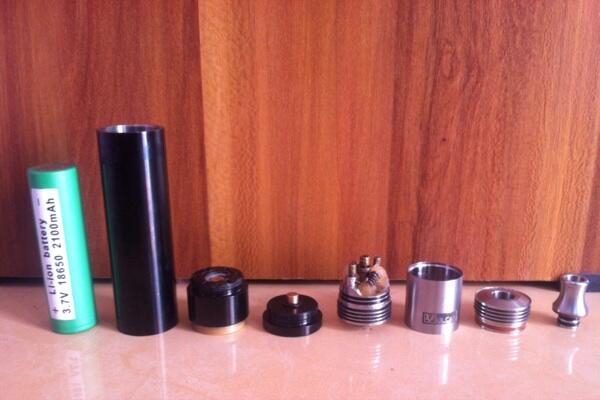 mechanical mod manhattan black + rda vulcan, bandung, vaping, vapor