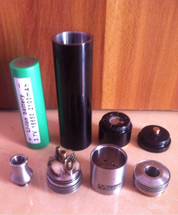 mechanical mod manhattan black + rda vulcan, bandung, vaping, vapor