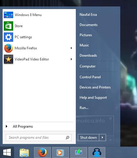 Menambahkan Start Button dan Mengembalikka Win7 Start Menu pada Windows 8