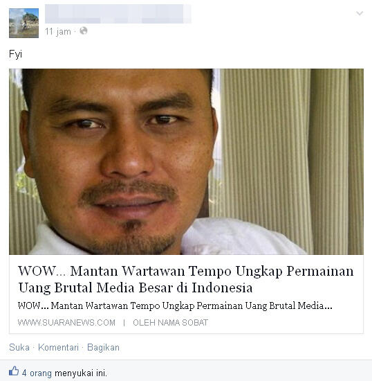 Agan suka share berita dr VOA-ISLAM, SUARANEWS, PKSblablabla, JONRU, dsb? 