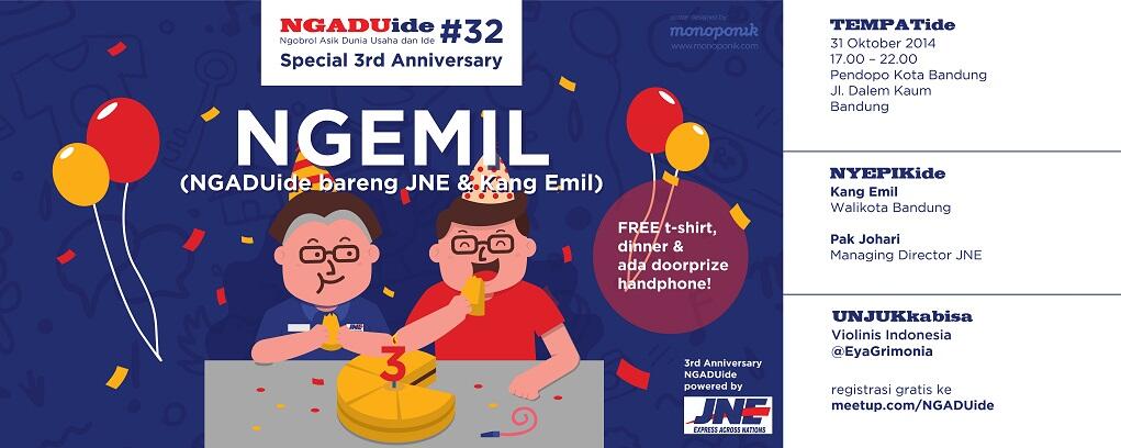 &#91;FREE INVITATION&#93; NGEMIL: NGADUIDE BARENG JNE &amp; KANG EMIL