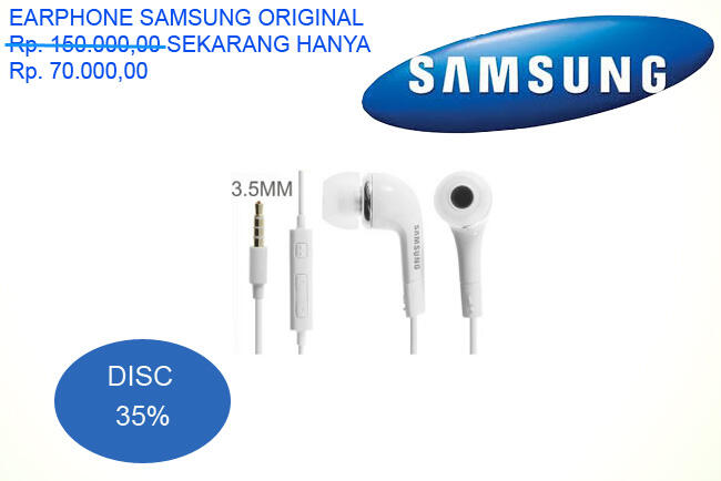 Dijual Murah Earphone Samsung Original , Salam Sejahtera