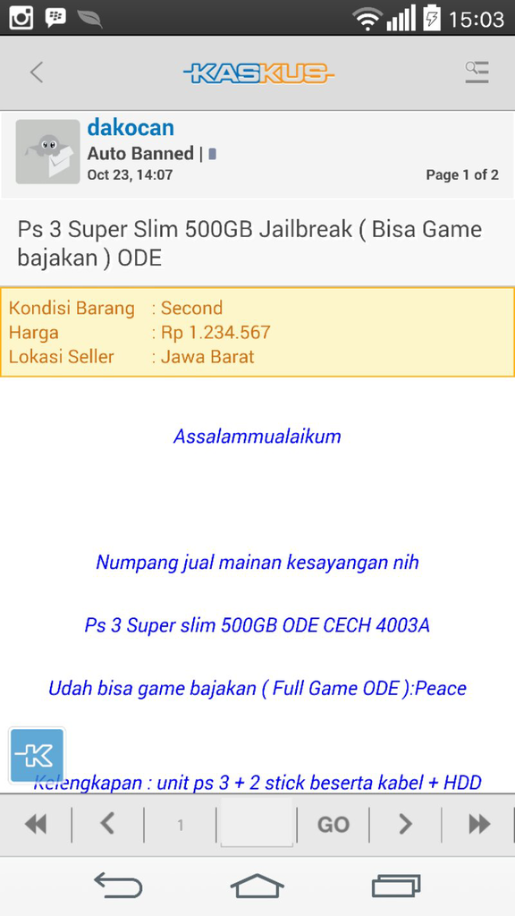 SURAT TERBUKA BUAT ID DAKOCAN PENIPU ULUNG DI FJB KASKUS TLONG MOMOD DAN ADMIN RESPON