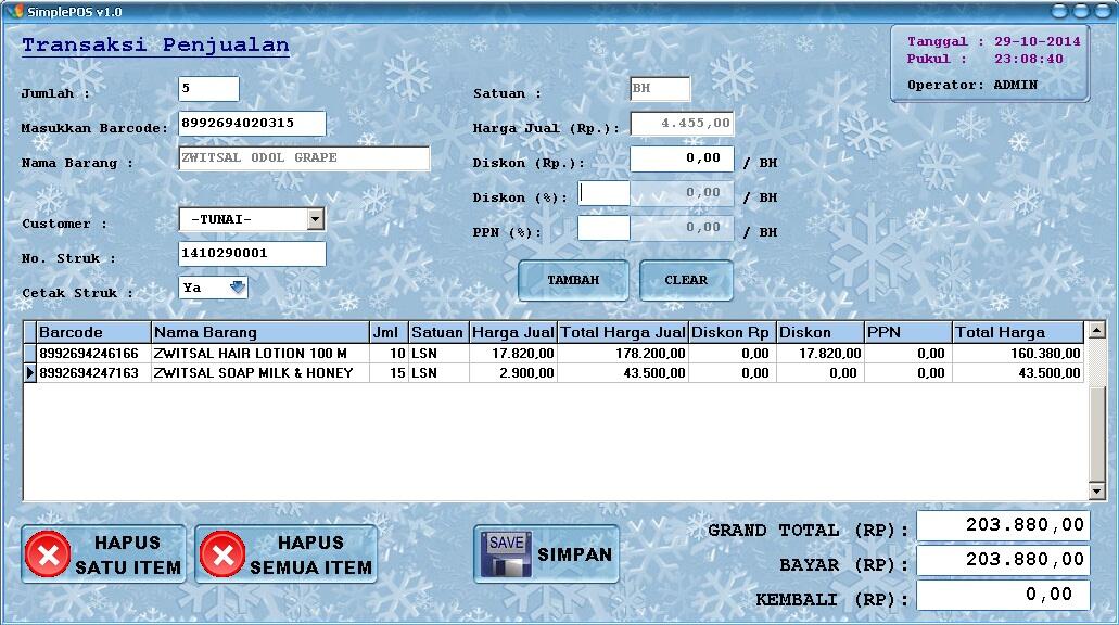 &#91;SHARE&#93; SimplePOS v1.0 Aplikasi POS / Software Toko / Program Kasir Gratis