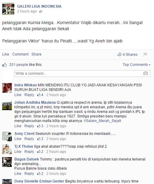 AREMA dan WASIT di bully abis2 san di media social &#91;Update&#93;