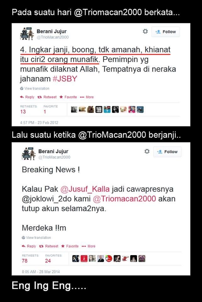 (Akun Twitter Pemeras) Bos PT Telkom diperas @Triomacan2000 akibat tolak pasang iklan