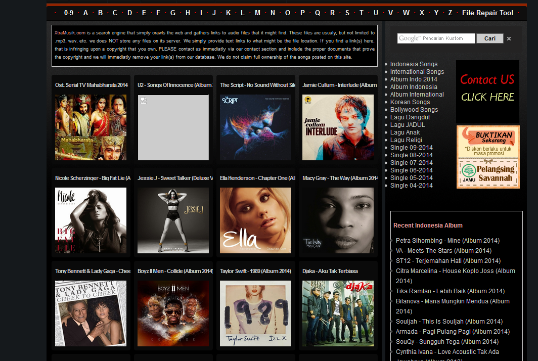 Tempat Download Mp3 TERLENGKAP (Indo &amp; Internasional)
