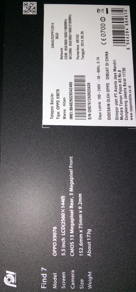 Oppo Find 7 ( X9076 )