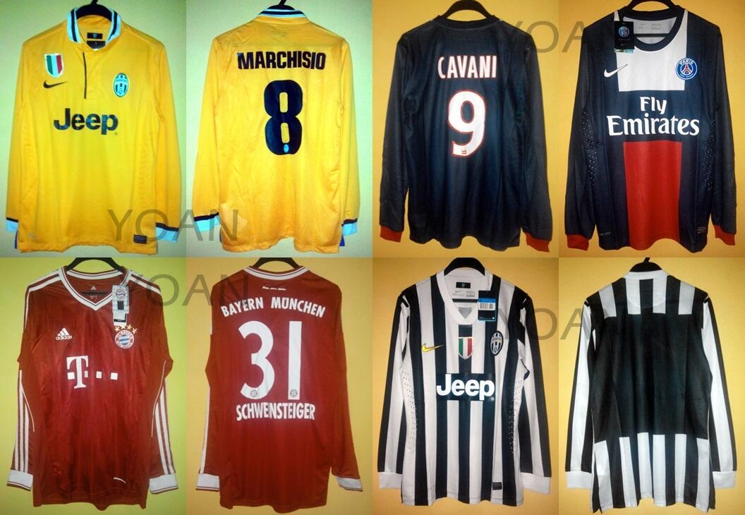 JERSEY LS 13/14 JUVENTUS AWAY MARCHISIO PSG HOM CAVANI BAYERN HOM SCHWENSTEIGER MURCE
