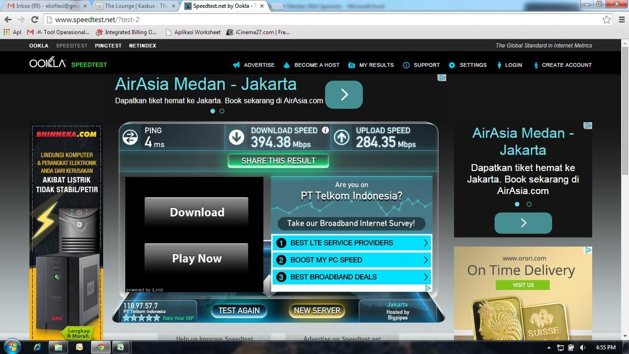 Share Kecepatan Internet Agan 