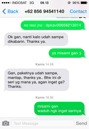 TESTIMONIAL & RESI PENGIRIMAN ID ARIE258