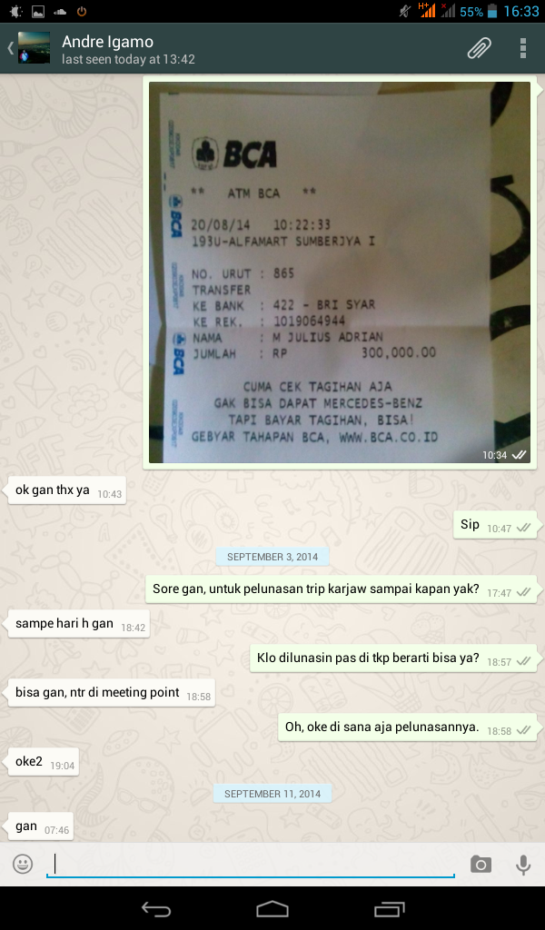 Ane ketipu dari ajakan trip