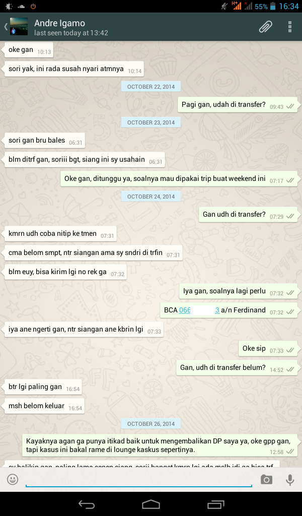 Ane ketipu dari ajakan trip