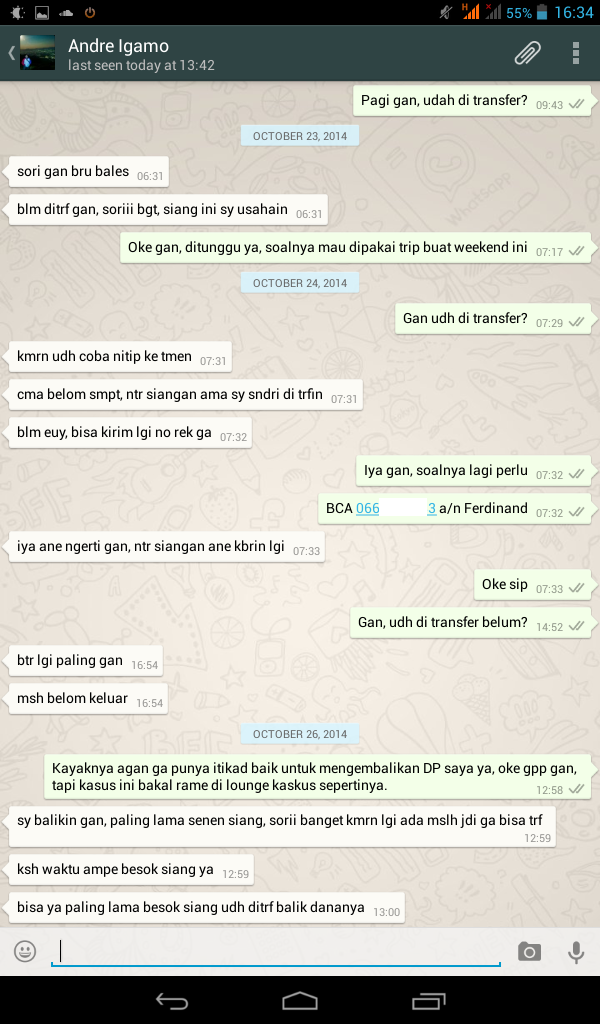 Ane ketipu dari ajakan trip
