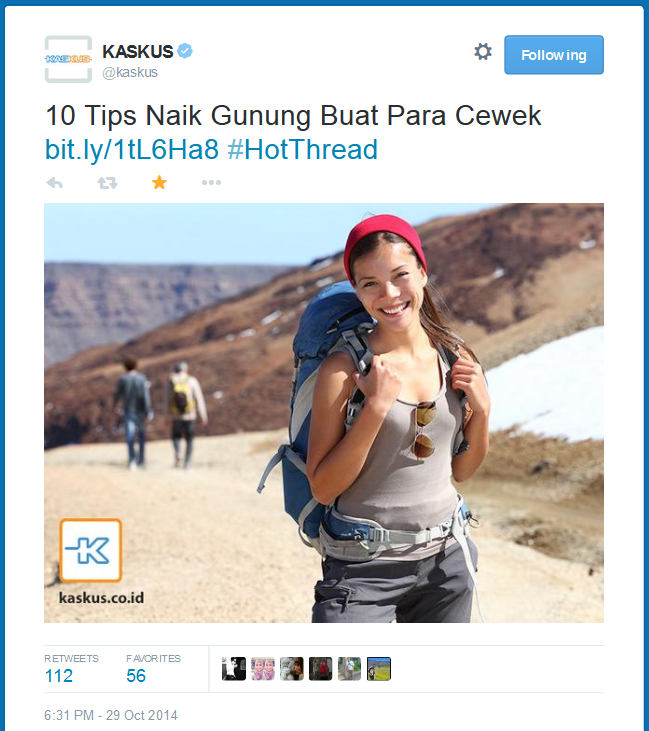 10 Tips Naik Turun gunung buat Cewe pemula