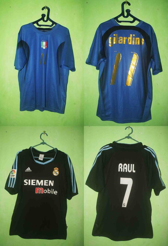 JUAL MURAH JERSEY BERNAMSET ITALY DAN REAL MADRID RATA 50K