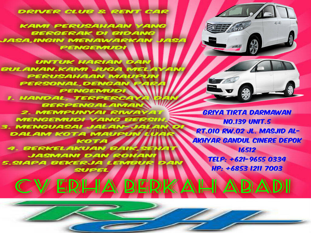 Jasa Sopir Dan Sewa Mobil