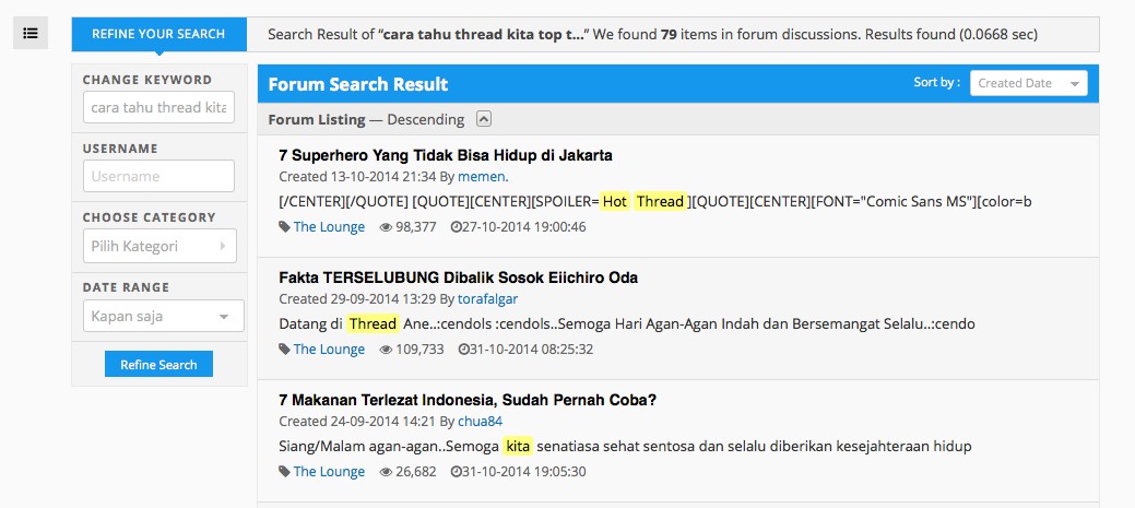 Bagaimana cara kita tahu kalau thread kita jadi top thread / hot thread?