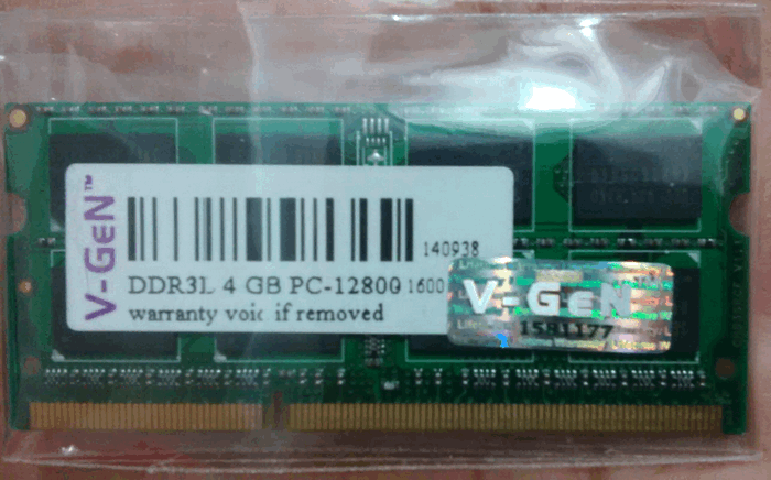 Terjual MEMORI LAPTOP DDR3L VGEN 4GB PC12800 NEW  KASKUS