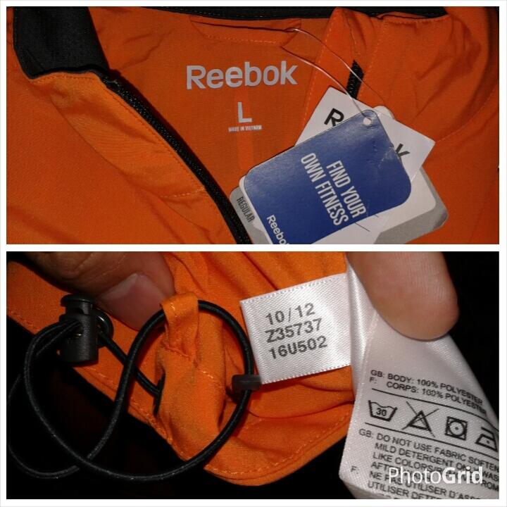 Jual butuh jersey dan jaket running reebok playdry ORIGINAL!!MURMER