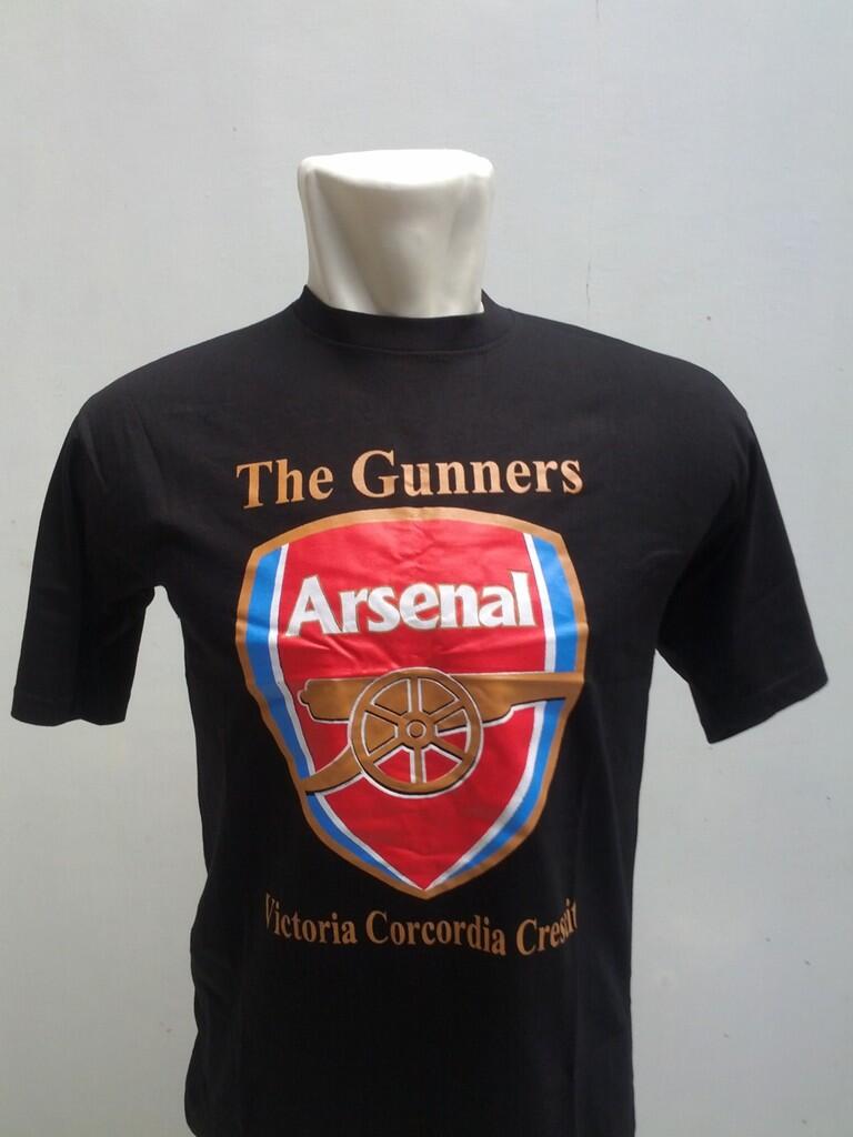 Kaos Logo Klub Manc City, Manc United, Arsenal, Chelsea, Real Madrid, Juventus dll