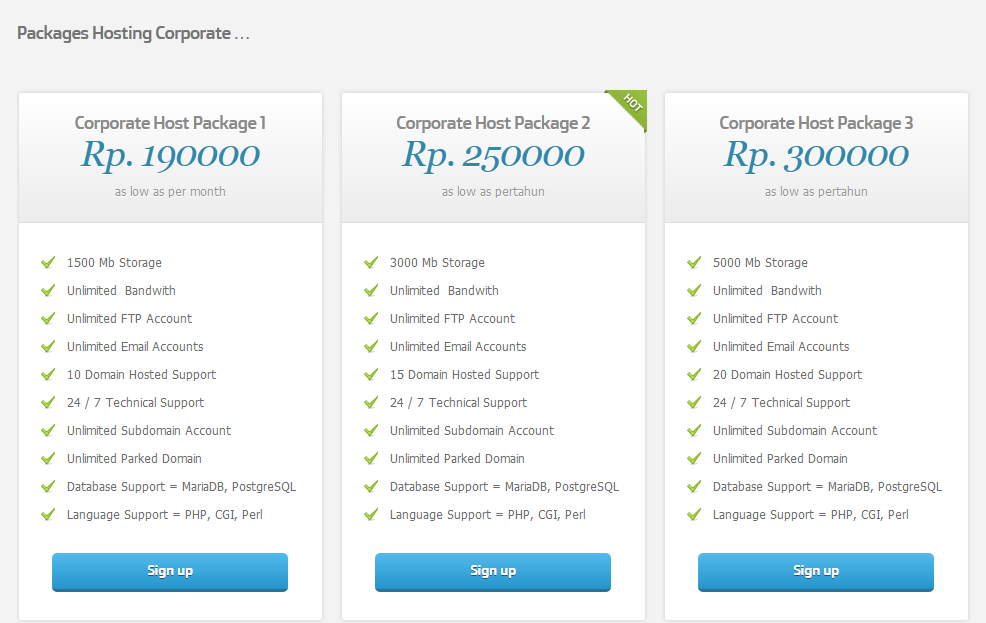 Hosting Murah Meriah Rp 25000 / Tahun