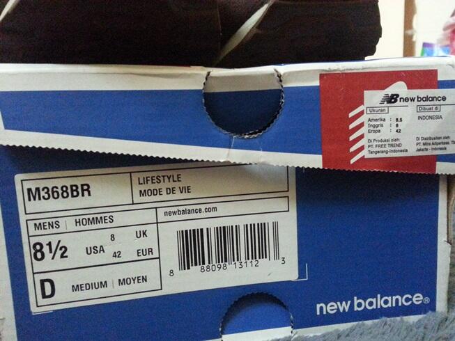 New Balance (NB) M 368 BR Original Ukuran 42