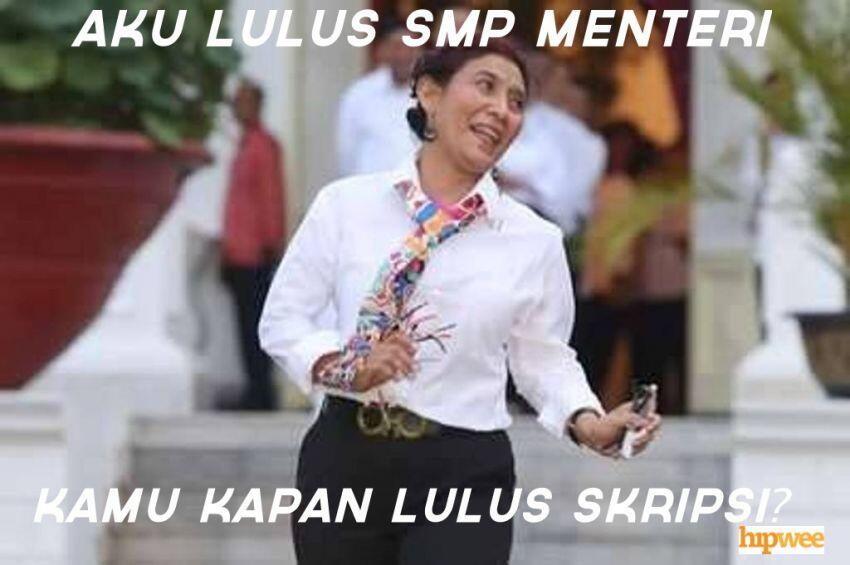 Kumpulan Meme Lucu Susi Pudjiastuti, Menteri Baru Kita yang Nyentrik!