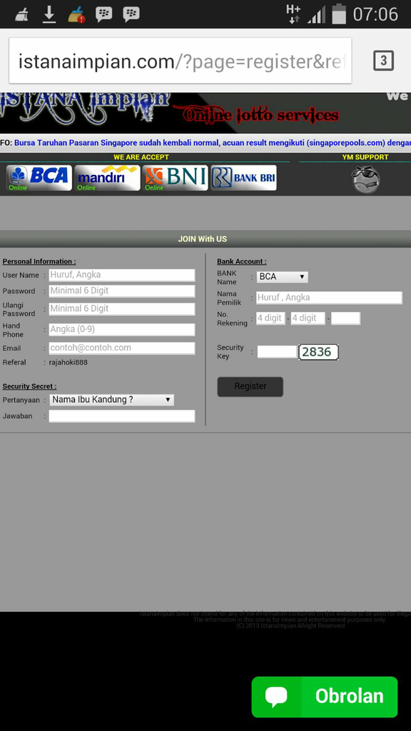Gan , Web Betting Istanaimpian Lagi Banyak Bonus, Cepat Masuk Gan !!!