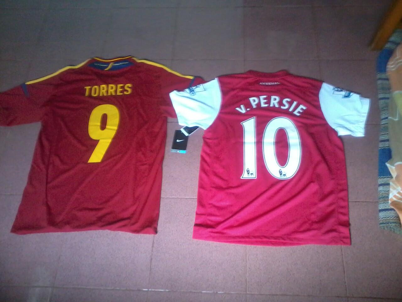 Jersey Spanyol Home Euro 2012 & Arsenal 2011/2012 (rare)