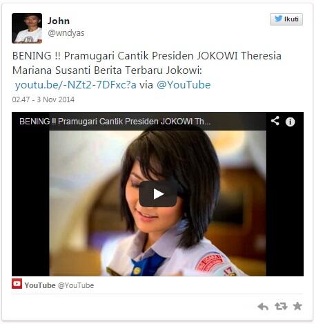 Ini dia Theresia, Pramugari Pesawat Presiden yang Super Cakep