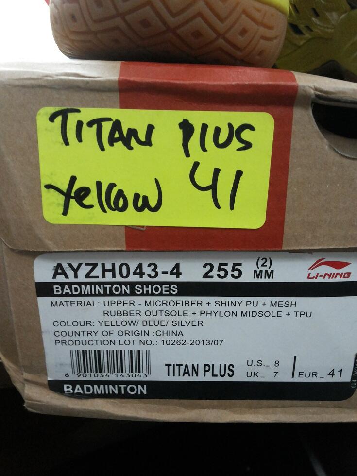 WTS Sepatu badminton Lining Titan Pluas Ngk Jadi Pakai