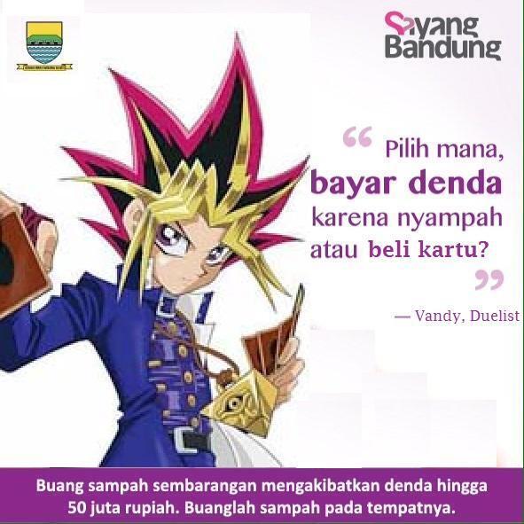 Di Bandung, Karakter Anime Mengajakmu Buang Sampah Pada Tempatnya