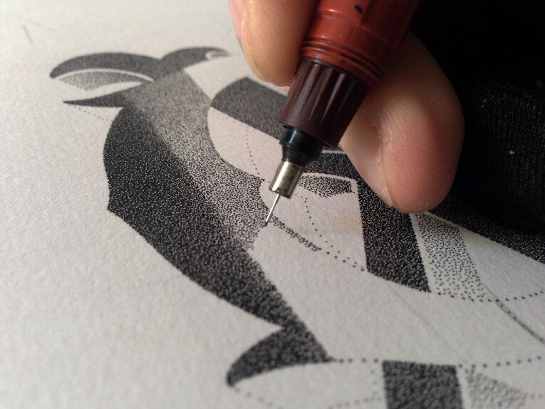Teknik Stippling yang WOW Dengan Menggunakan Tangan