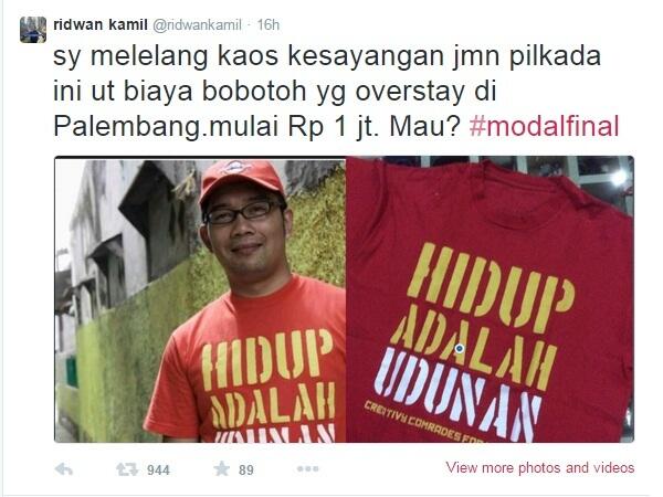 Kang Emil Lelang Kaus Untuk Bobotoh