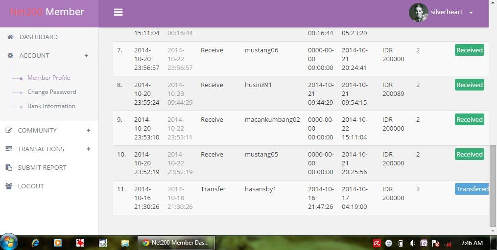 Hanya Dlm 11 Hari Dapat Transferan Rp 2.800.092,-