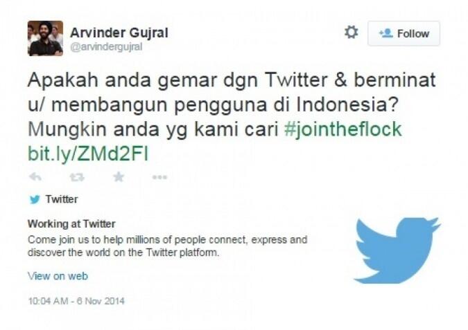 Siapa mau jadi karyawan Twitter, simak ini