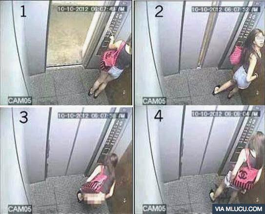 SEORANG WANITA CANTIK YG KENCING di Lift &#91;PICT&#93;