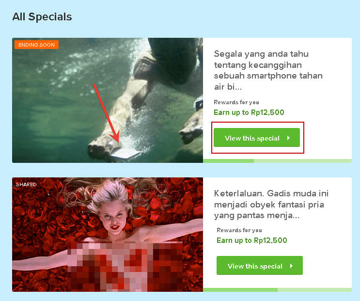 Cari Duit atau Hadiah dari Internet 
