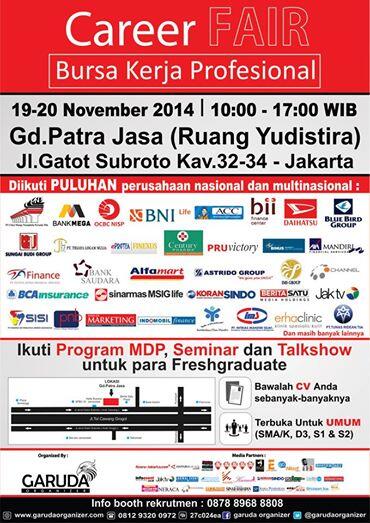 Job Fair "Career Fair Jakarta 2014" @Gedung Patra Jasa Jakarta