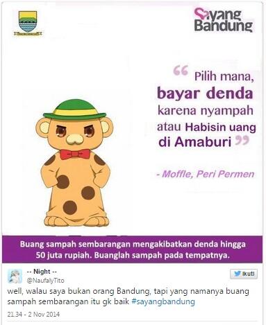 Kampanye Jangan Nyampah di Bandung Keren Euy