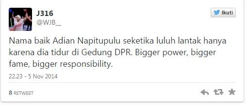 MEMALUKAN: Aktivis 98 Adian Napitupulu Tidur Saat Sidang DPR