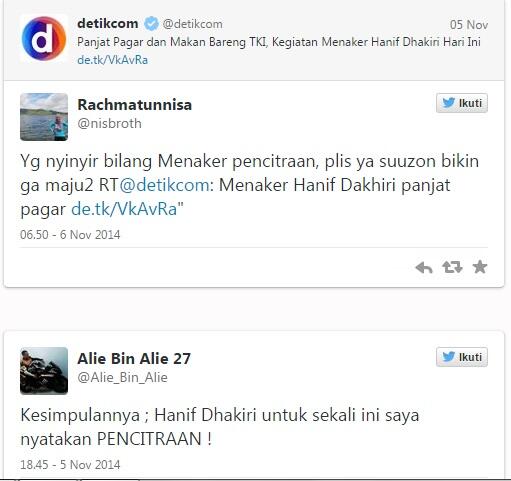 Aksi Panjat Pagar Menteri Hanif Dhakiri Banyak Dipuji Netizen