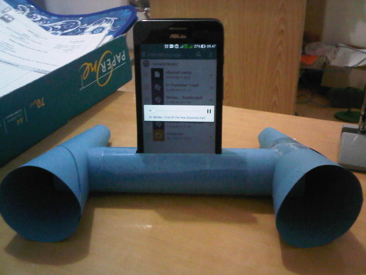 Membuat Sendiri Speaker For-Table Smartphone kurang dari Rp.3000