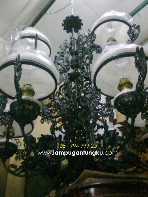 Jual JUAL: Lampu Gantung Katrol jawa Antik, Jam Dinding 