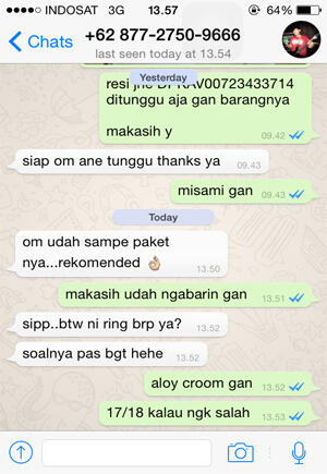 TESTIMONIAL & RESI PENGIRIMAN ID ARIE258